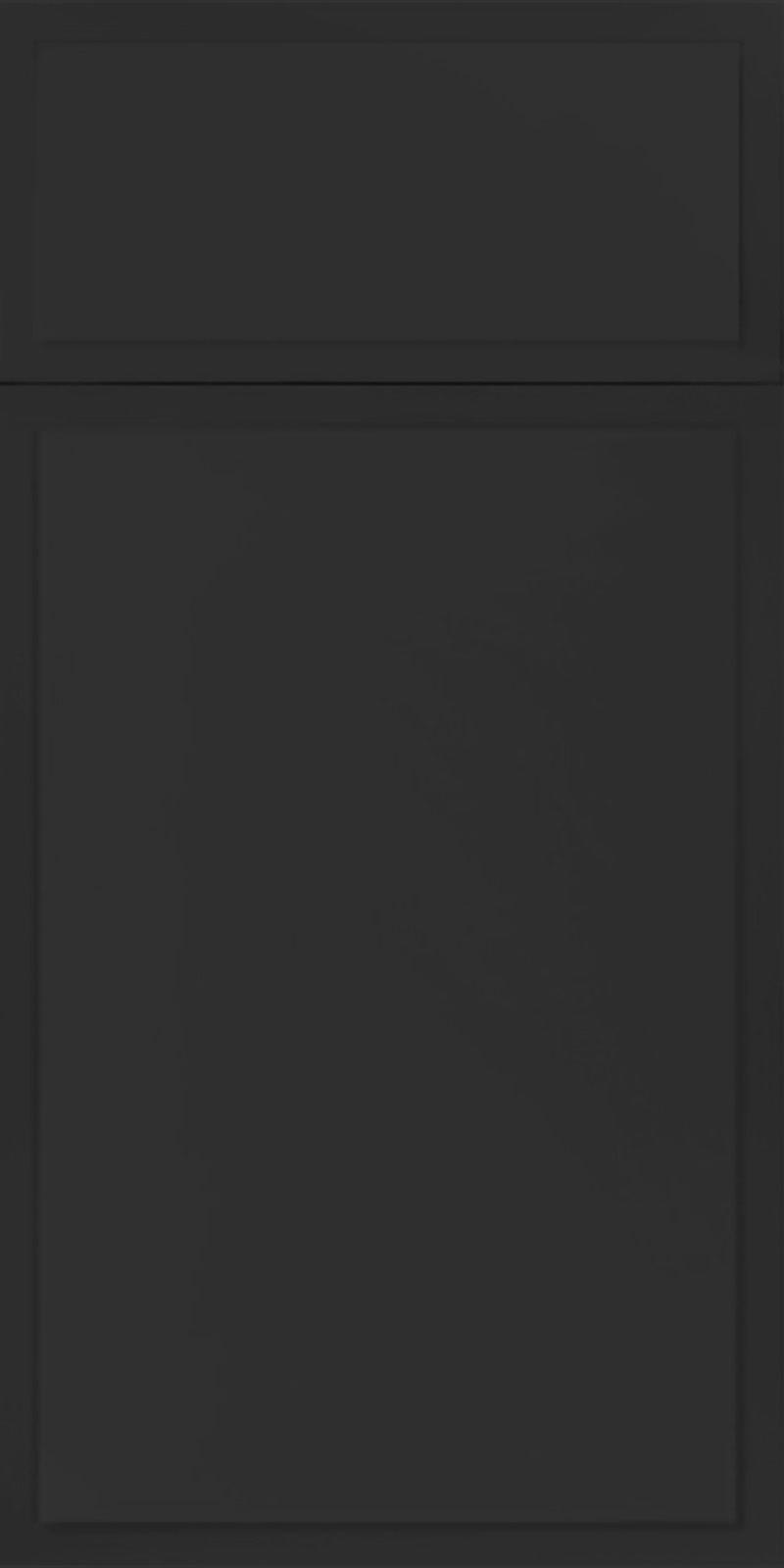 Quick Ship Inverted Thin Frame Highland cabinet door by Hart & Sapp in Black finish