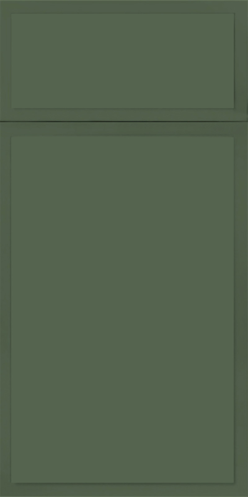 Quick Ship Inverted Thin Frame Highland cabinet door by Hart & Sapp in Evergreen finish