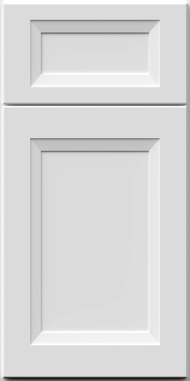 Quick Ship Bevel Onyx cabinet door by Hart & Sapp in Frost finish