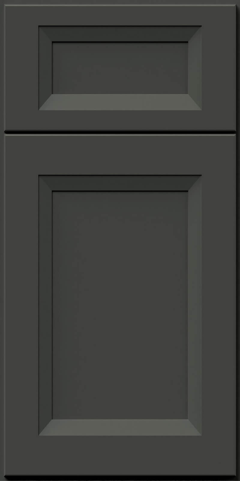 Quick Ship Bevel Onyx cabinet door by Hart & Sapp in Graphite Black finish