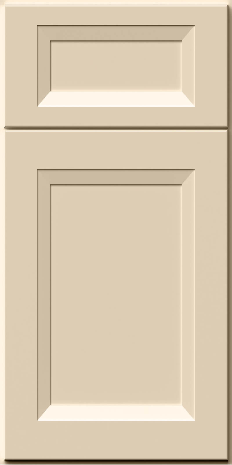 Quick Ship Bevel Onyx cabinet door by Hart & Sapp in Macadamia Beige finish