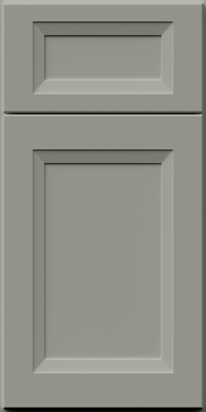 Quick Ship Bevel Onyx cabinet door by Hart & Sapp in Pistachio Green finish
