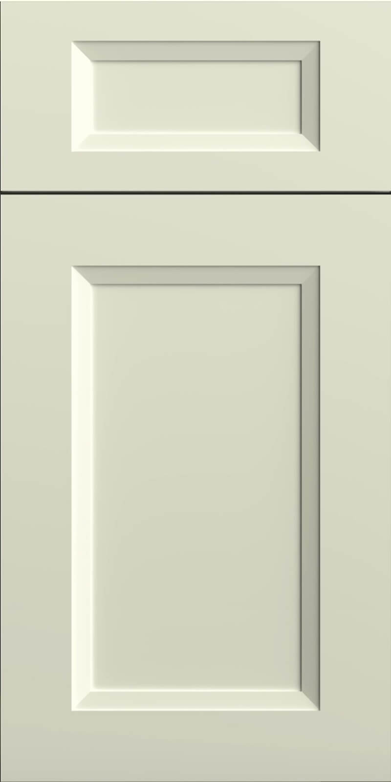 Quick Ship Bevel Sydney cabinet door by Hart & Sapp in Sleek White finish