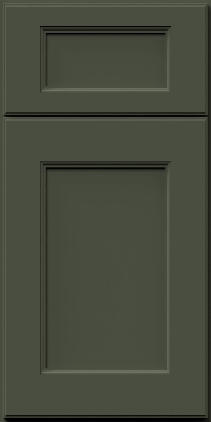Quick Ship Deco Fusion cabinet door by Hart & Sapp in Hunter Green finish
