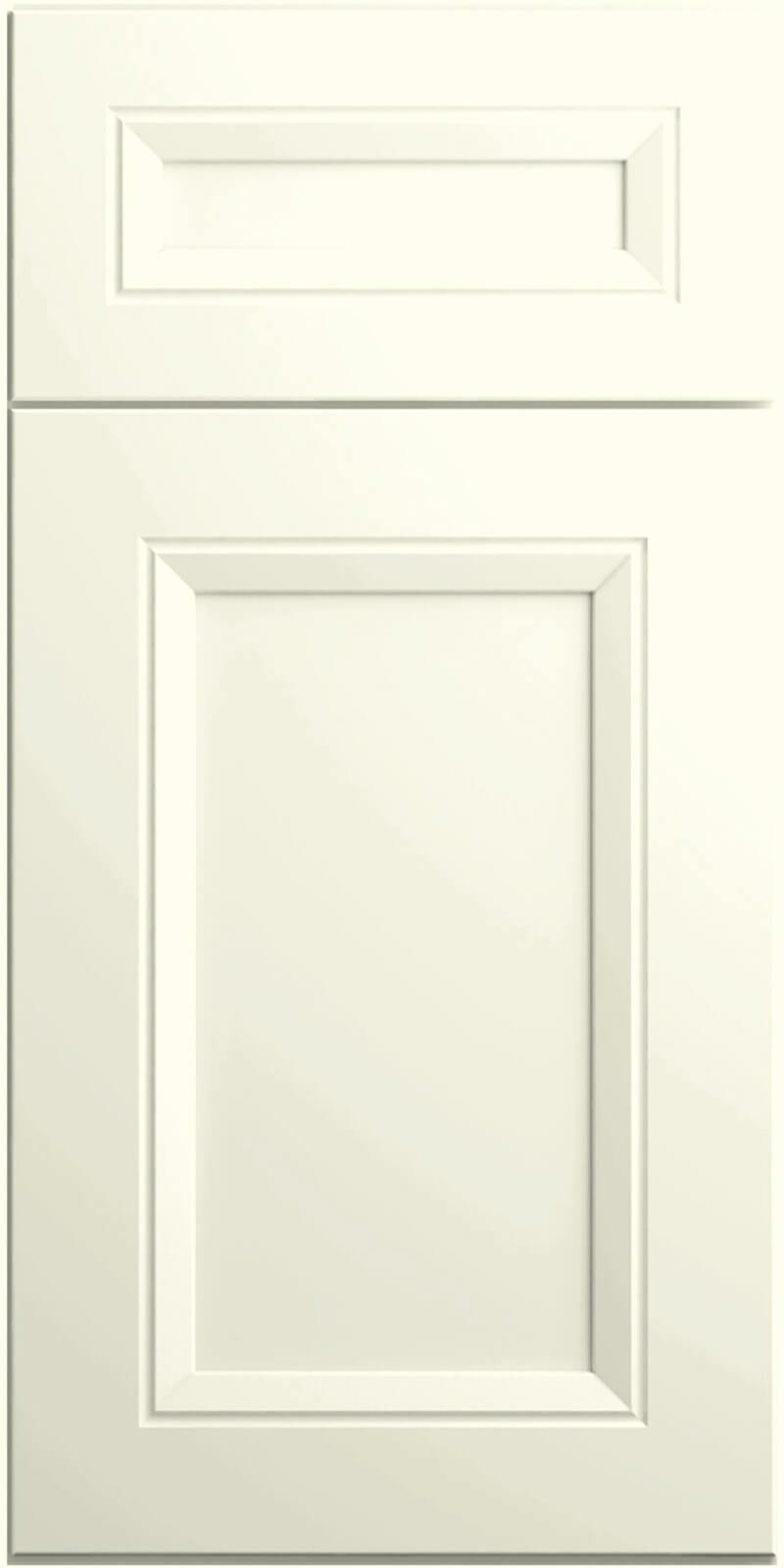 Quick Ship Deco Richmond cabinet door by Hart & Sapp in Sleek White finish