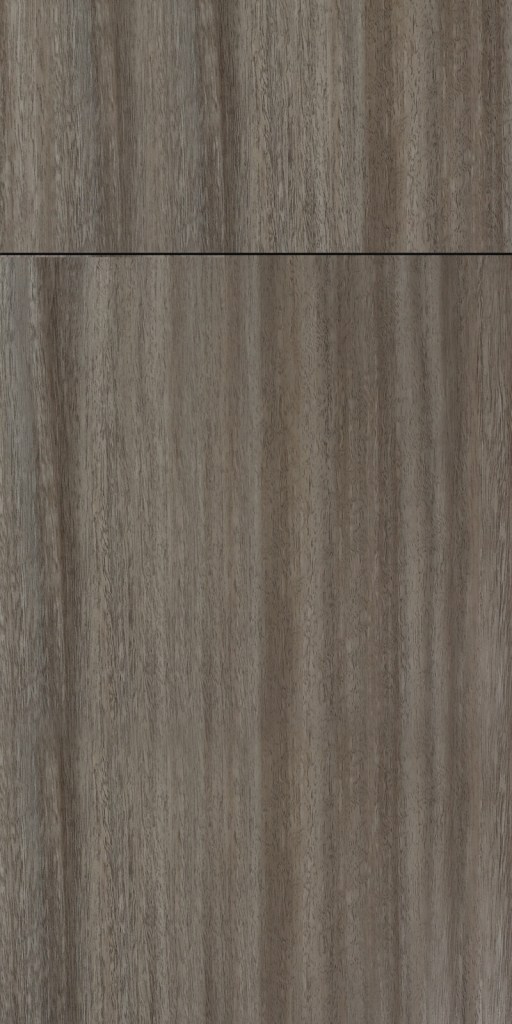 Quick Ship Flat Slab Broadway cabinet door by Hart & Sapp in Driftwood finish