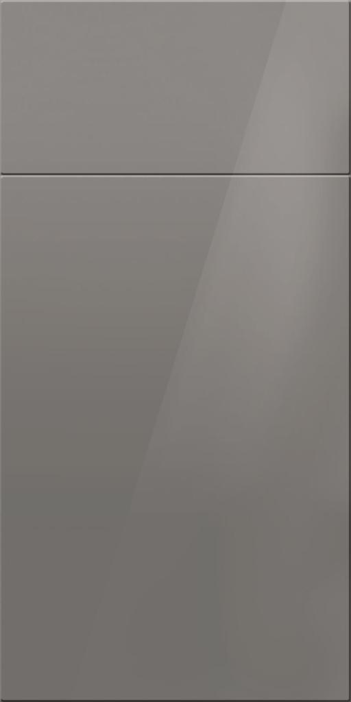 Quick Ship Flat Slab Milan cabinet door by Hart & Sapp in Fossil Gloss finish