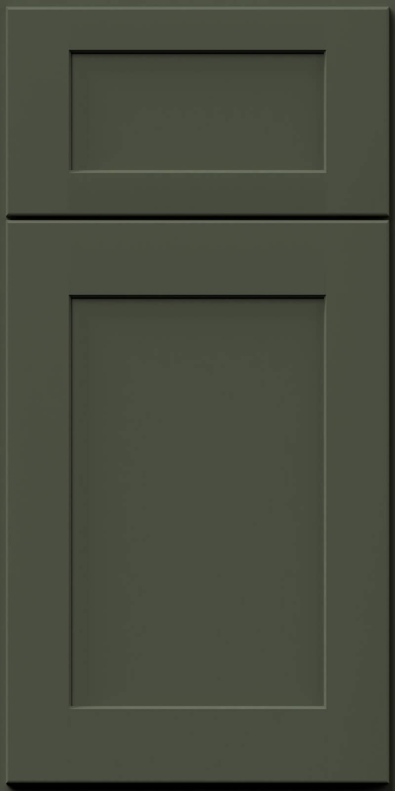 Quick Ship Shaker Square Galaxy cabinet door by Hart & Sapp in Hunter Green finish