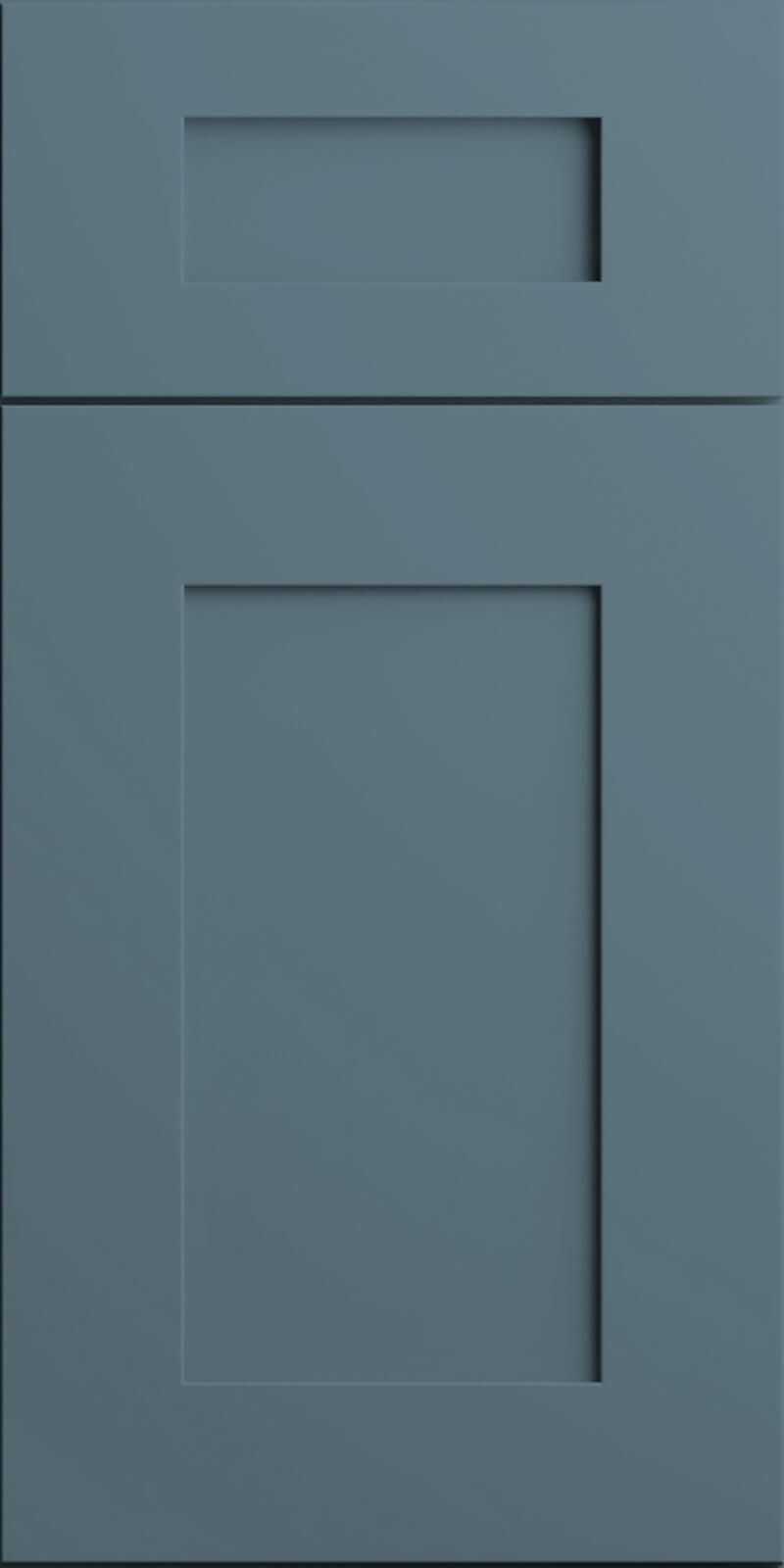 Quick Ship Shaker Square Elegant cabinet door by Hart & Sapp in Adirondack Blue finish