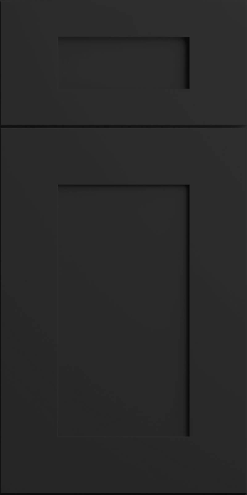 Quick Ship Shaker Square Elegant cabinet door by Hart & Sapp in Black finish