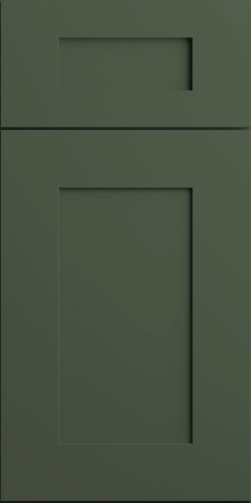 Quick Ship Shaker Square Elegant cabinet door by Hart & Sapp in Evergreen finish