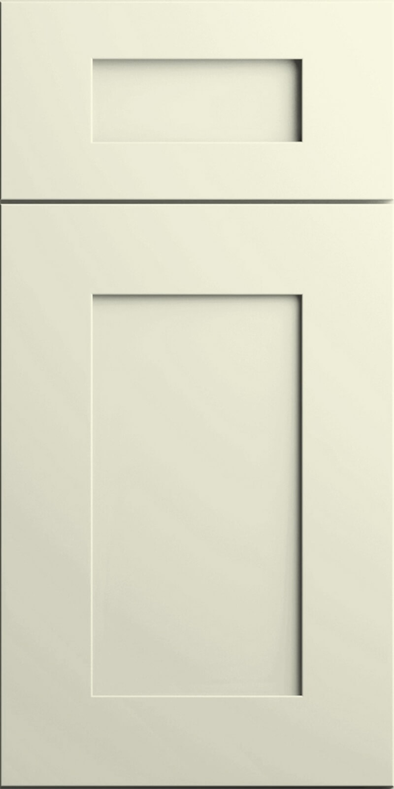 Quick Ship Shaker Square Elegant cabinet door by Hart & Sapp in Sleek White finish