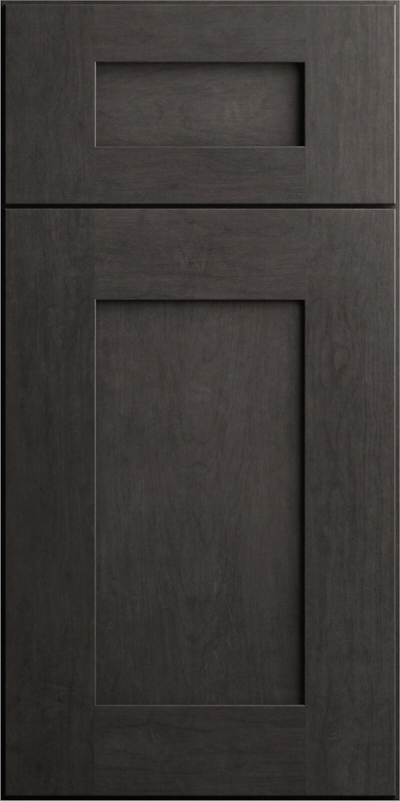 Quick Ship Shaker Square Elegant cabinet door by Hart & Sapp in Smoke finish