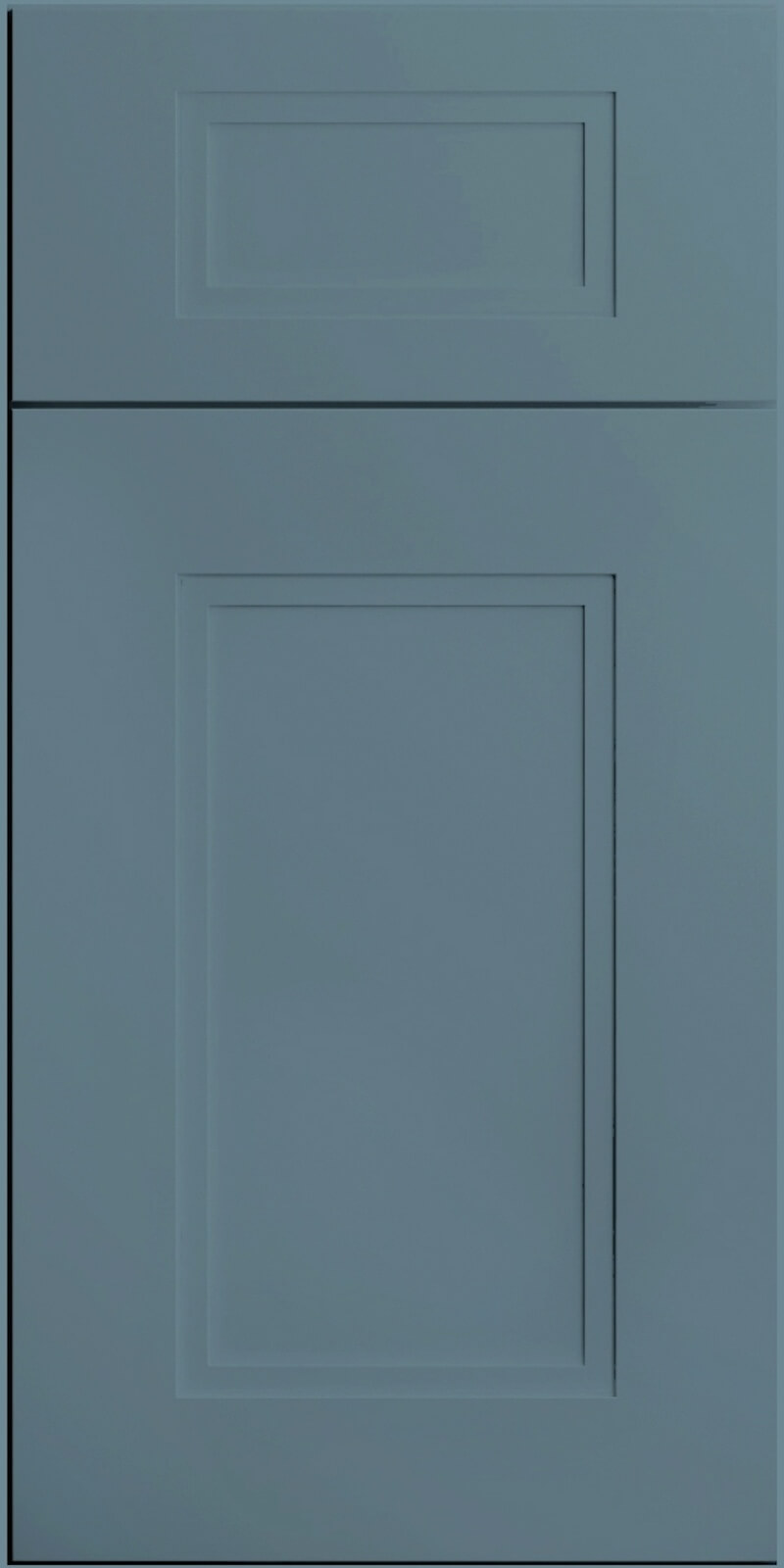 Quick Ship Shaker Step Fashion cabinet door by Hart & Sapp in Adirondack Blue finish