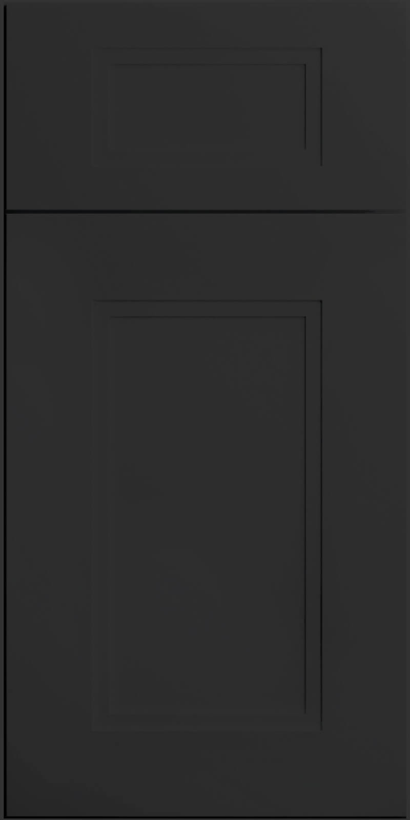 Quick Ship Shaker Step Fashion cabinet door by Hart & Sapp in Black finish