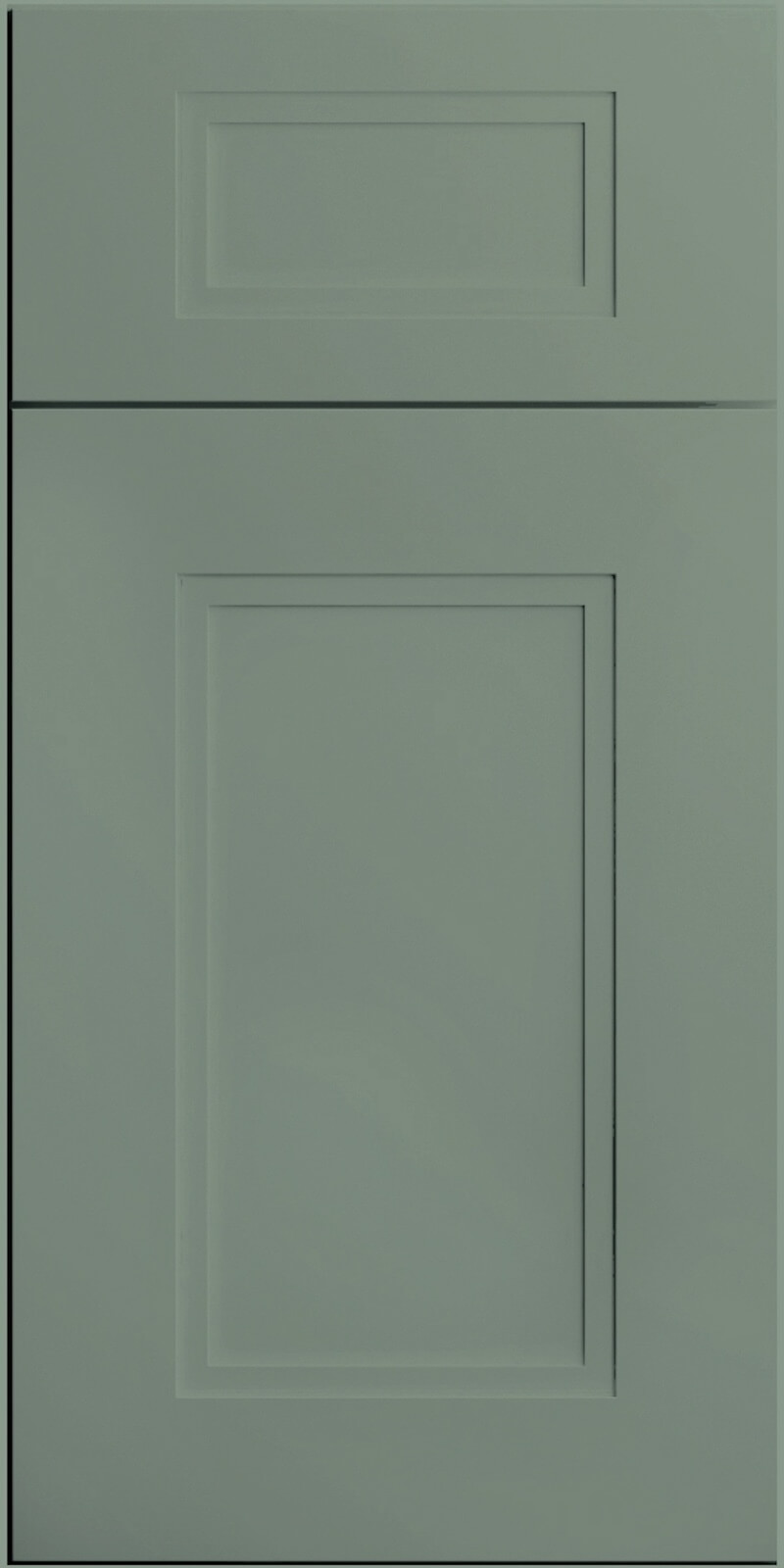 Quick Ship Shaker Step Fashion cabinet door by Hart & Sapp in Sage finish