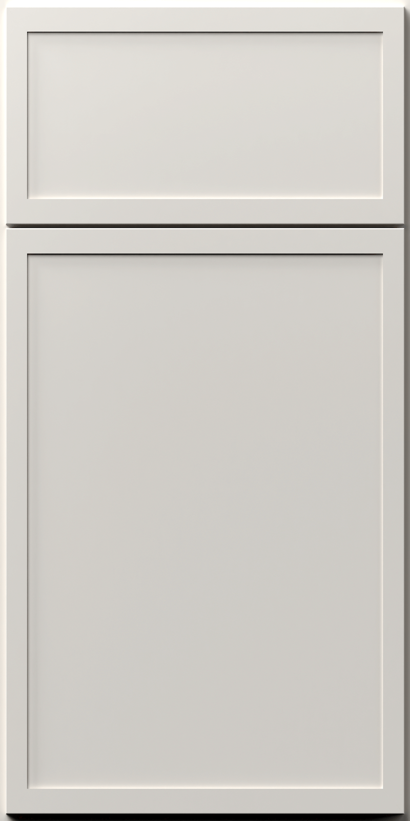 Quick Ship Thin Frame Luna cabinet door by Hart & Sapp in Cloud White finish