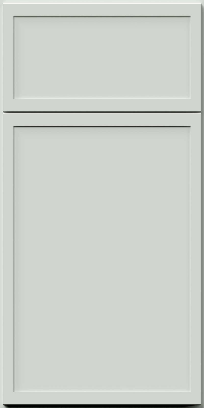 Quick Ship Thin Frame Luna cabinet door by Hart & Sapp in Mint Green finish