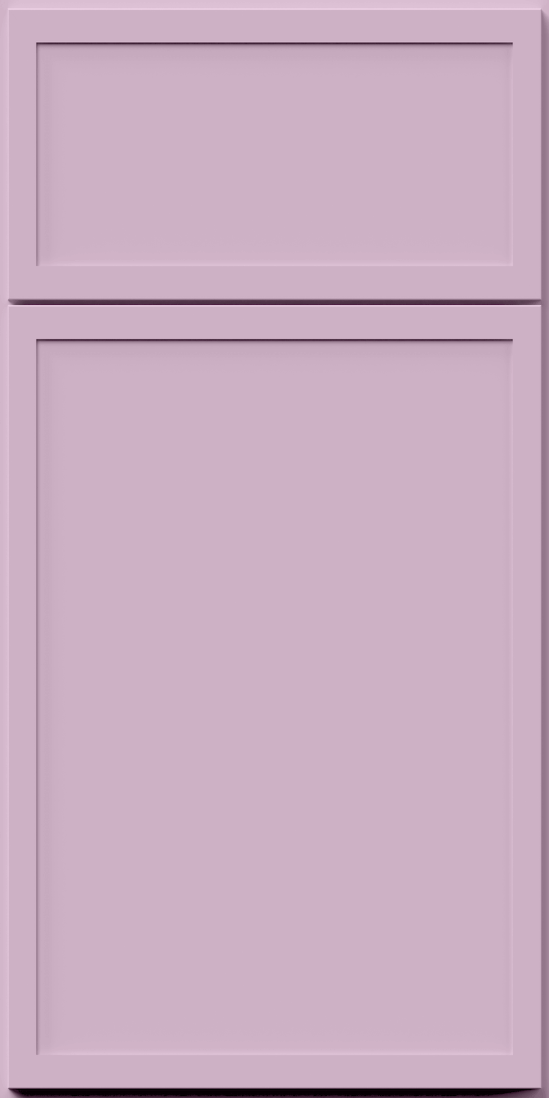 Quick Ship Thin Frame Luna cabinet door by Hart & Sapp in Orchid Purple finish