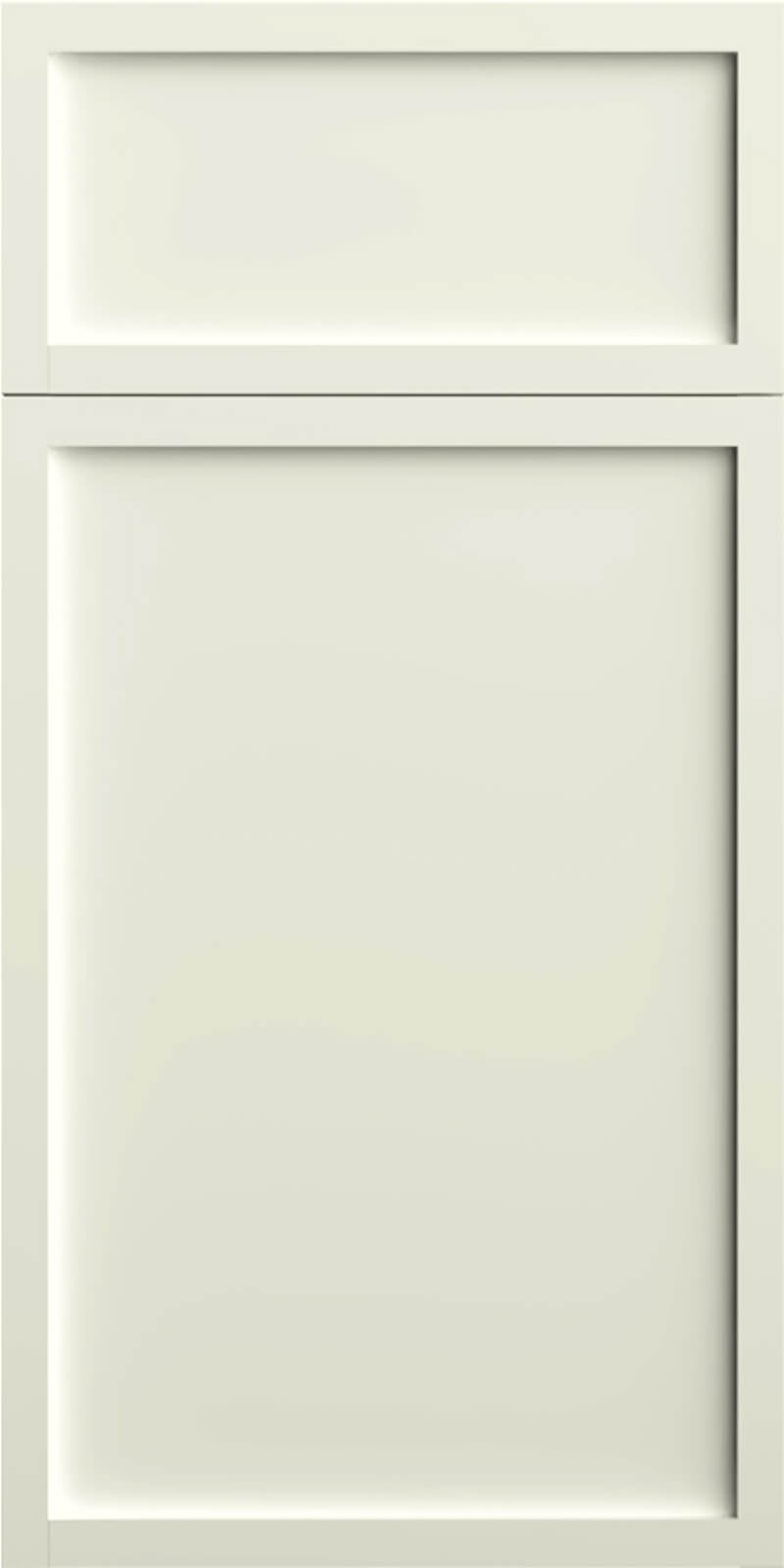 Quick Ship Thin Frame Newport cabinet door by Hart & Sapp in Sleek White finish