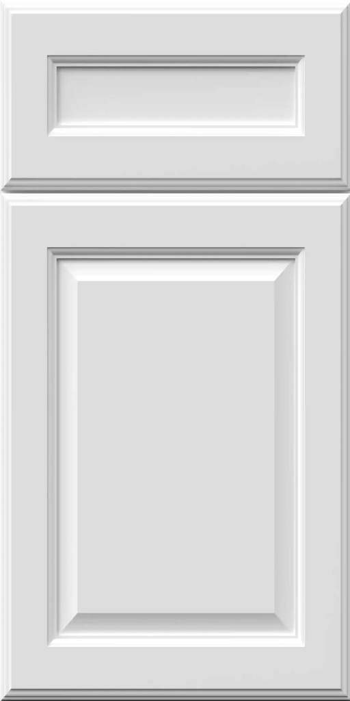Quick Ship Raised Panel Hallmark cabinet door by Hart & Sapp in Frost finish
