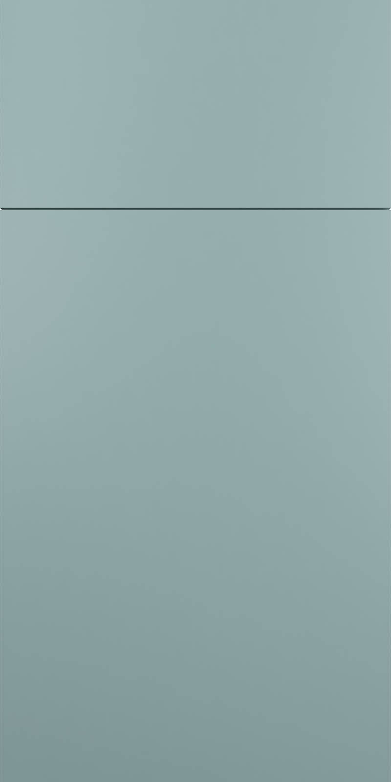 Quick Ship Flat Slab Catalina cabinet door by Hart & Sapp in Aqua Marina Matte finish