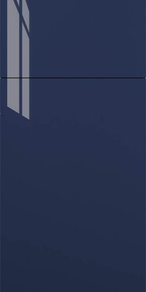 Quick Ship Flat Slab Catalina cabinet door by Hart & Sapp in Azul Marino Gloss finish
