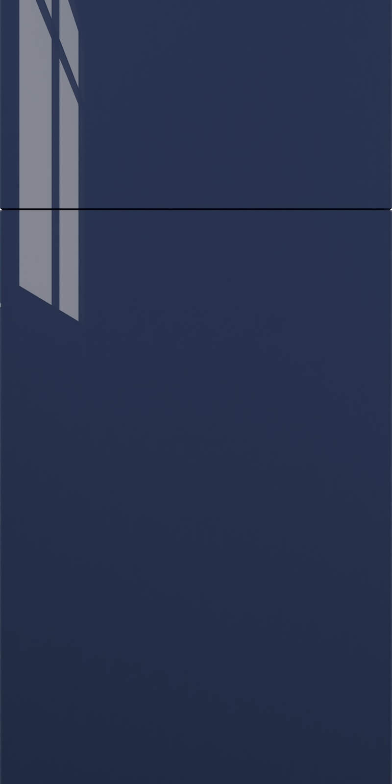 Quick Ship Flat Slab Catalina cabinet door by Hart & Sapp in Azul Marino Gloss finish