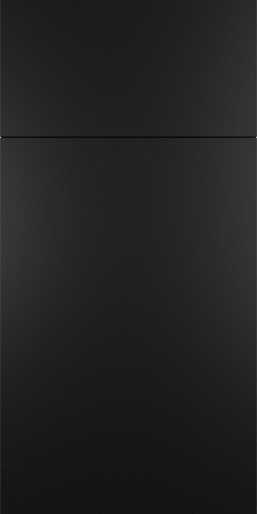 Quick Ship Flat Slab Catalina cabinet door by Hart & Sapp in Black Matte finish