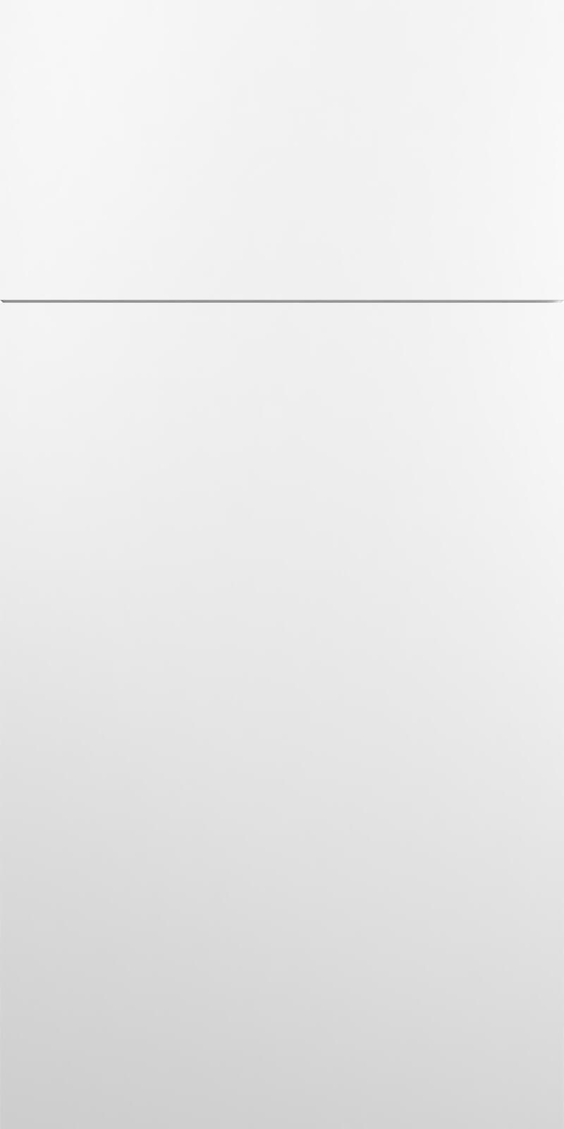 Quick Ship Flat Slab Catalina cabinet door by Hart & Sapp in Blanco Matte finish