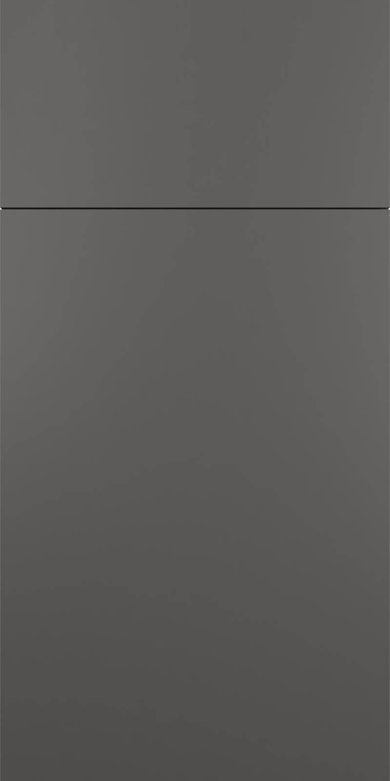 Quick Ship Flat Slab Catalina cabinet door by Hart & Sapp in Gris Plomo Matte finish