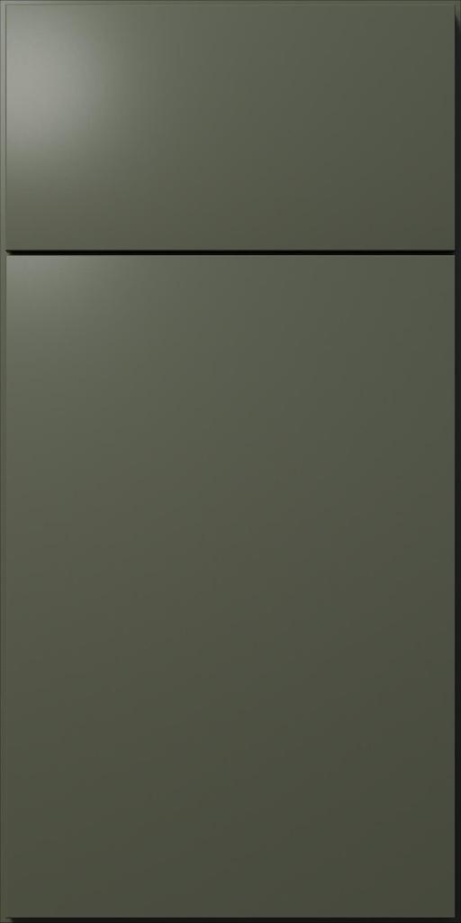 Quick Ship Flat Slab Luxe cabinet door by Hart & Sapp in Hunter Green finish