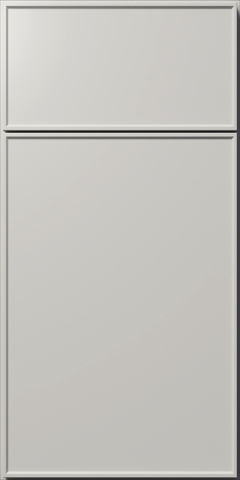 Quick Ship Thin Frame Echo cabinet door by Hart & Sapp in Cloud White finish