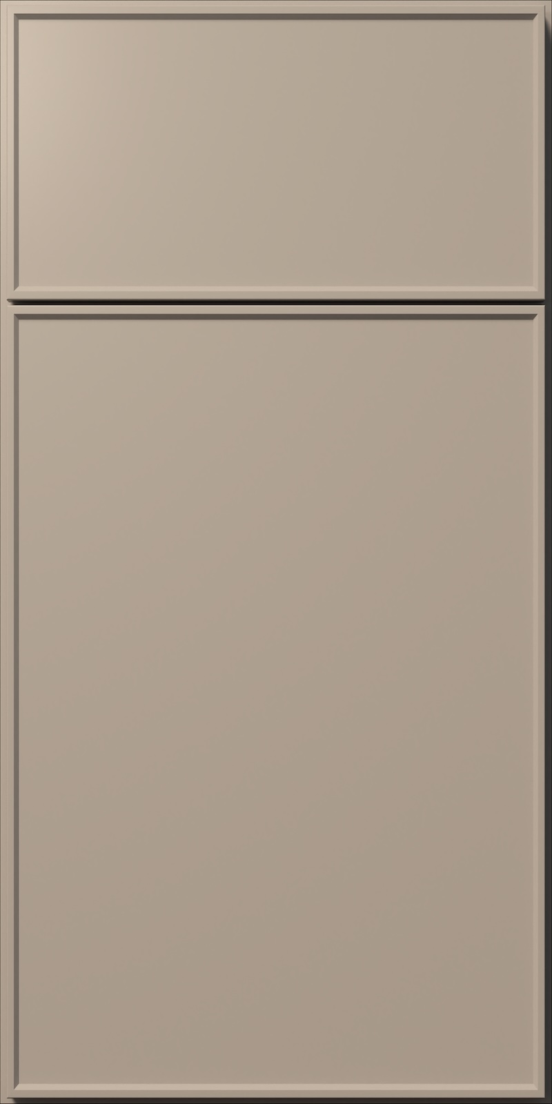 Quick Ship Thin Frame Echo cabinet door by Hart & Sapp in Oyster finish