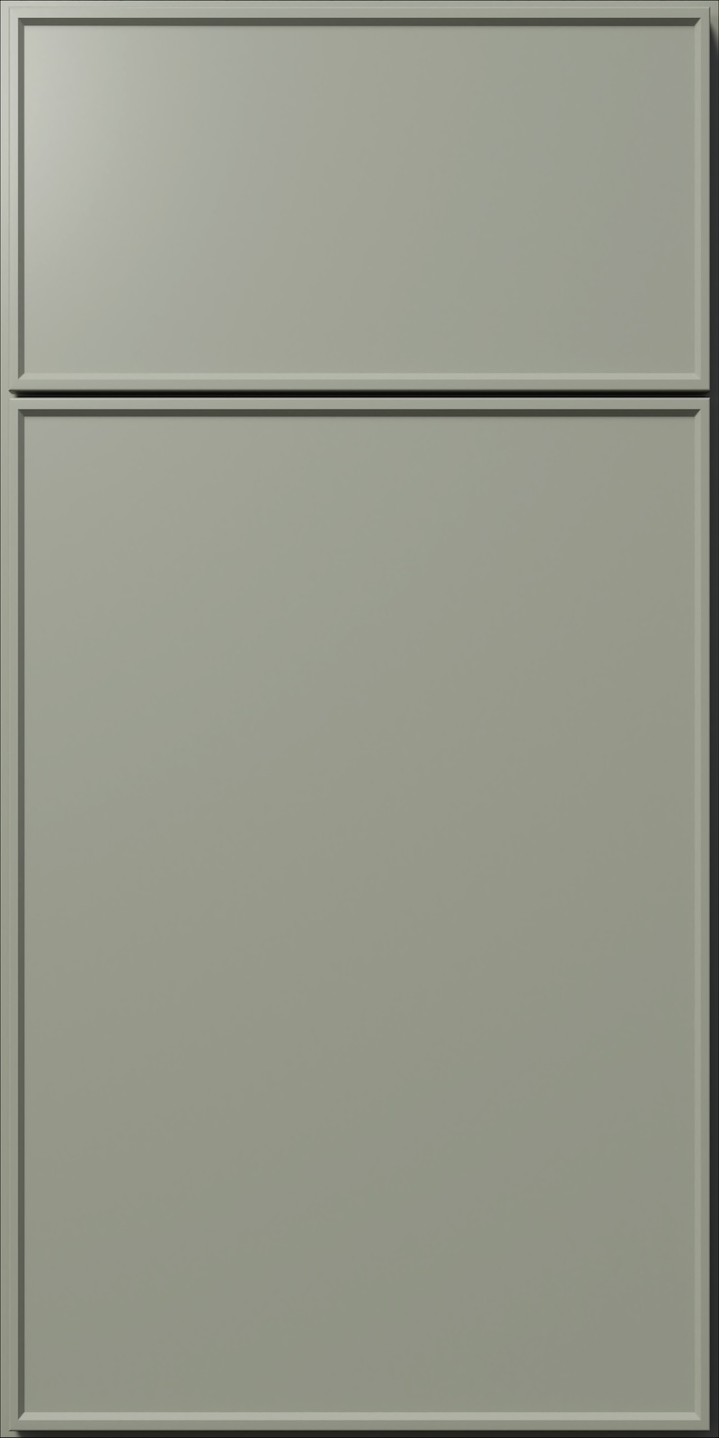 Quick Ship Thin Frame Echo cabinet door by Hart & Sapp in Pistachio Green finish